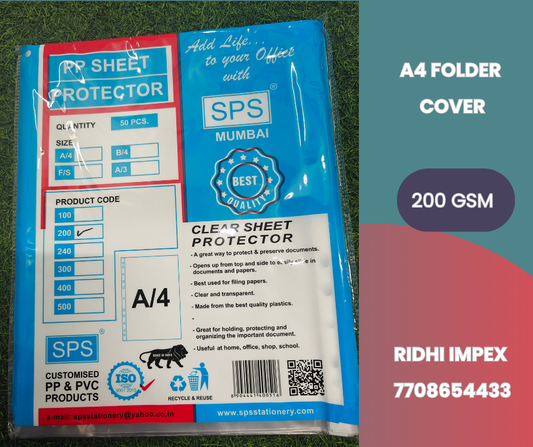 Folder Cover Sheet Protector