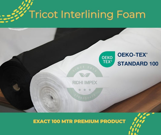 White Tricot interlining foam
